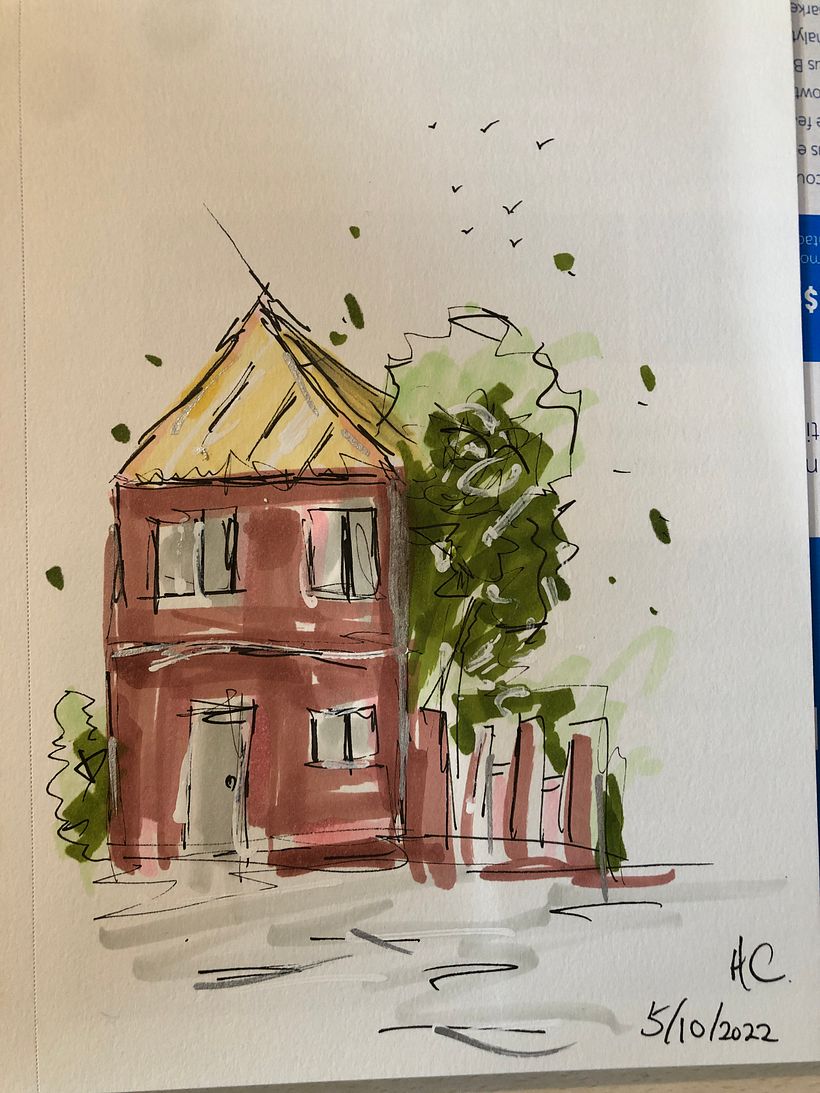 My project for course: Expressive Architectural Sketching with Colored Markers 5