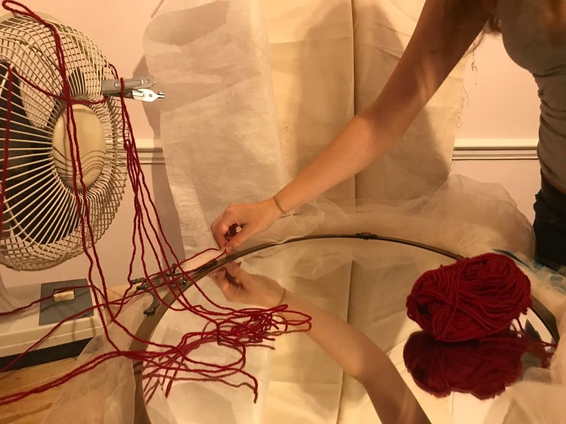 these were the materials and I decided that a mirror would add a more interesting element to the set up