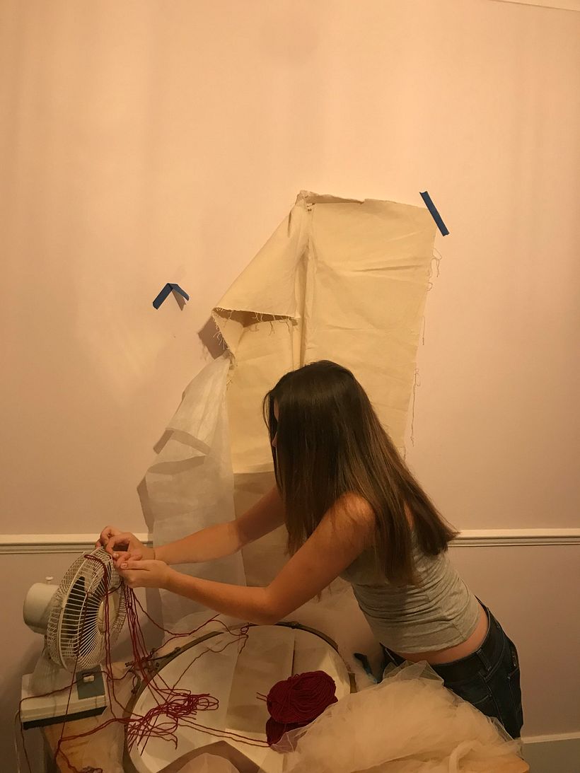 we just used tape to and clips to keep things in place.