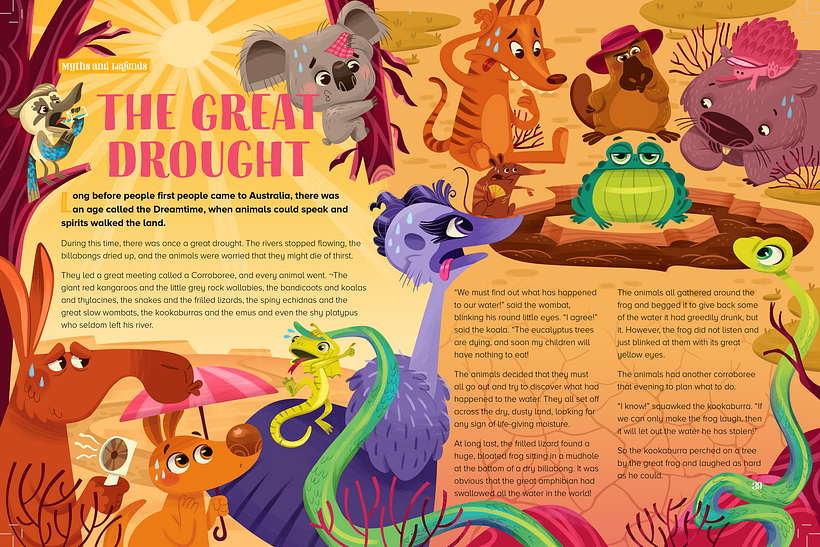 Outra dificuldade foi as cores dos animais: a maioria tem tons terrosos, assim como o deserto.