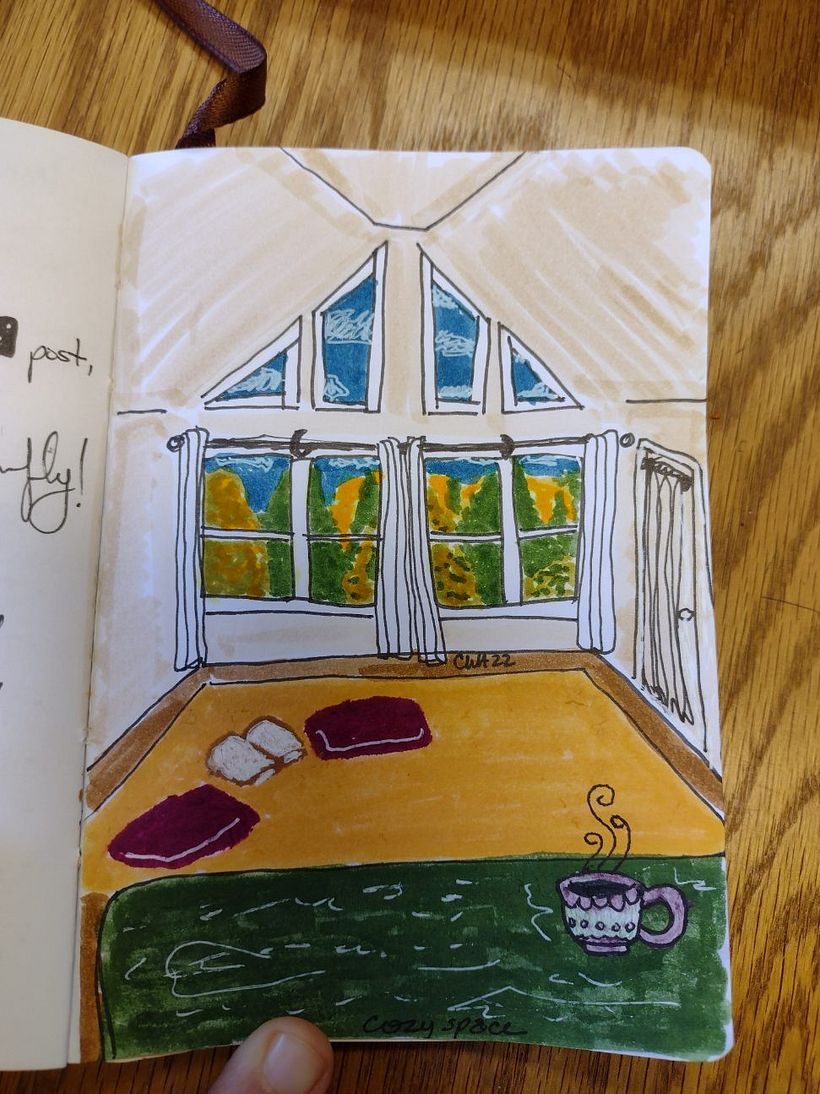 Last entry in the book - taken during a peaceful evening at my in-laws