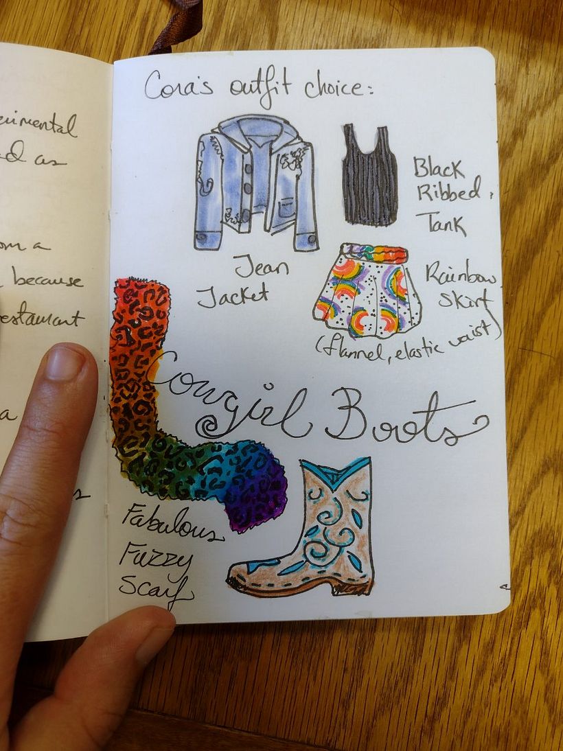 Clothing illustration - my daughter's outfit choice for the day