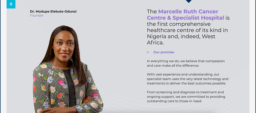 Page d'accueil du site web