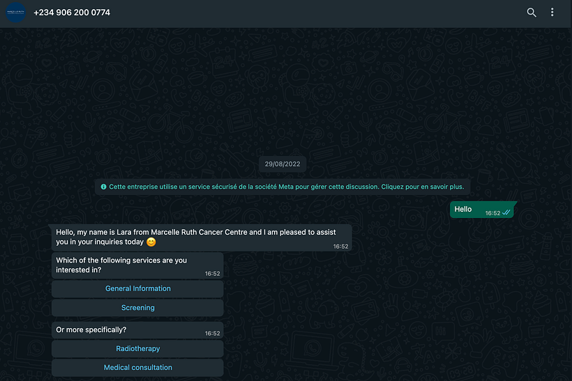 Chatbot WhatsApp fonctionnel