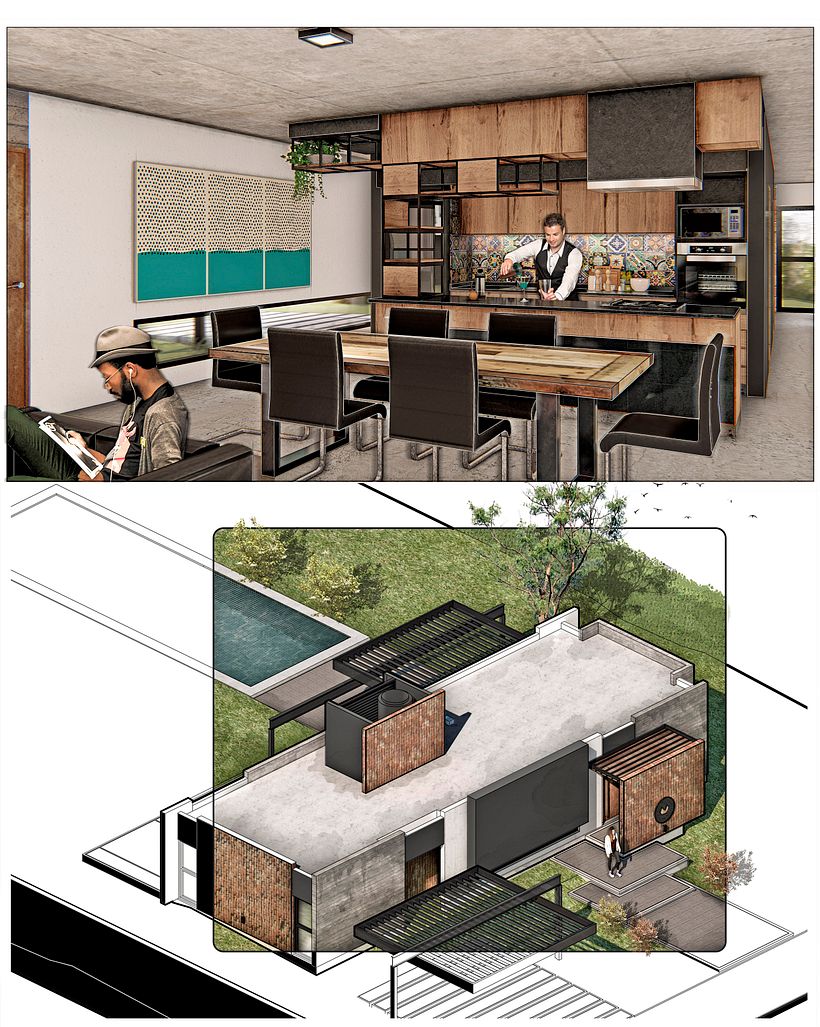 Mi proyecto del curso: Posproducción creativa de renders arquitectónicos con Photoshop 4