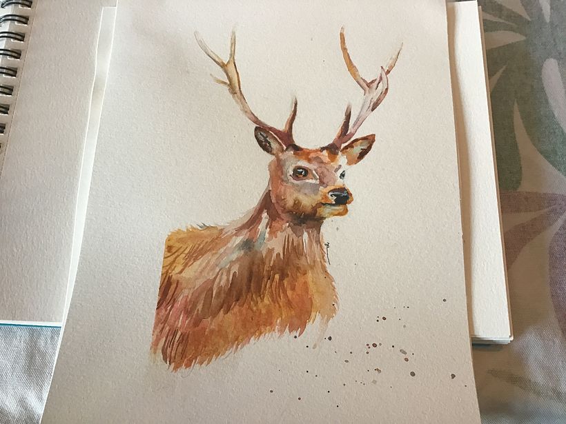 Mon projet du cours : Portraits expressifs d'animaux à l'aquarelle 2