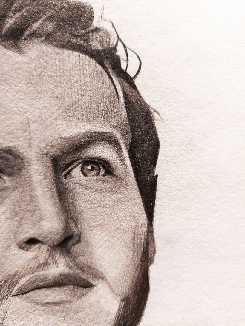 Pencil drawing of Paul Newman. 2