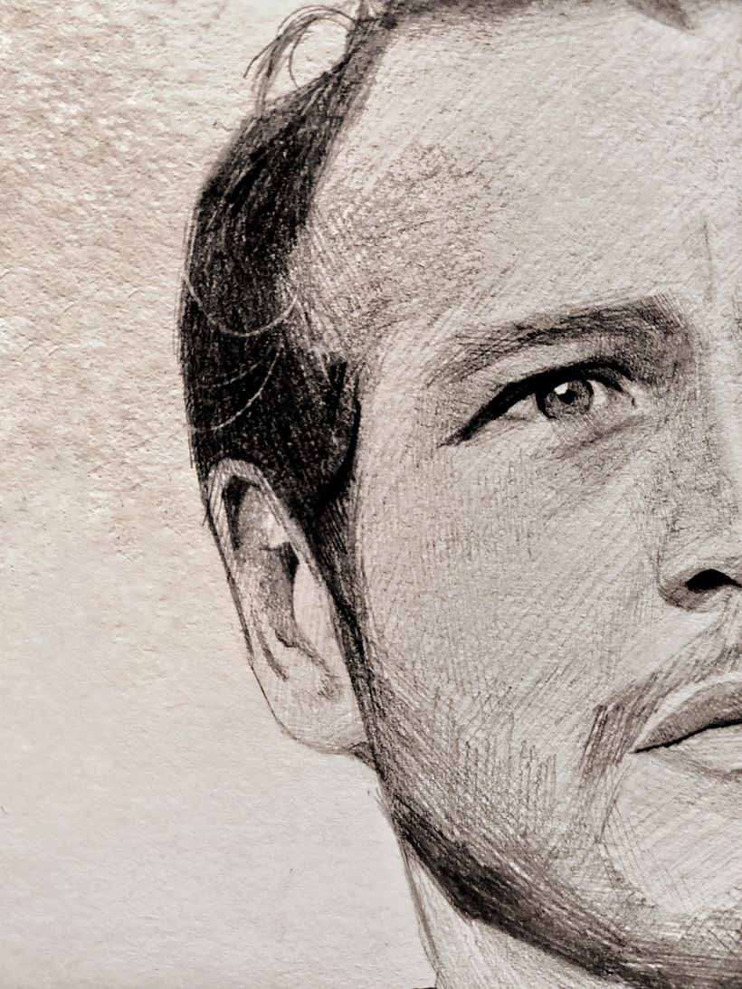 Pencil drawing of Paul Newman. 3