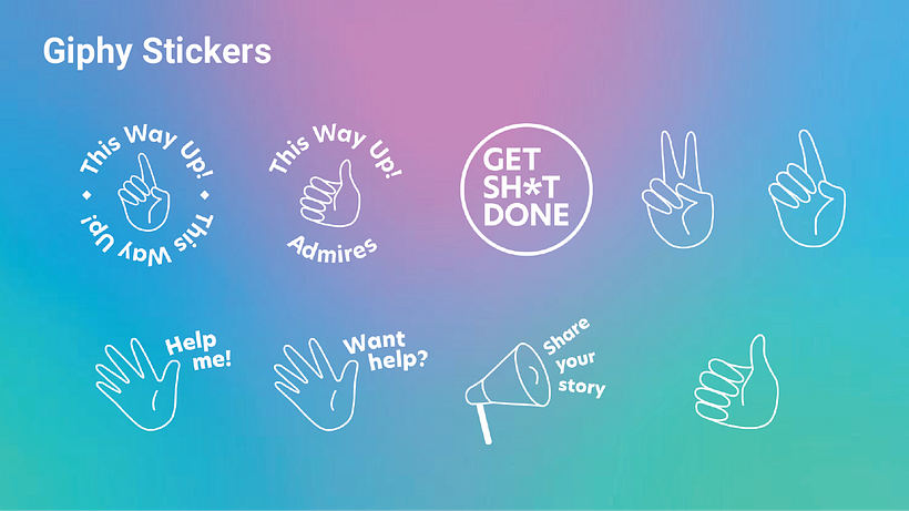 You can find my animated Giphy stickers here! https://giphy.com/ThisWayUp/