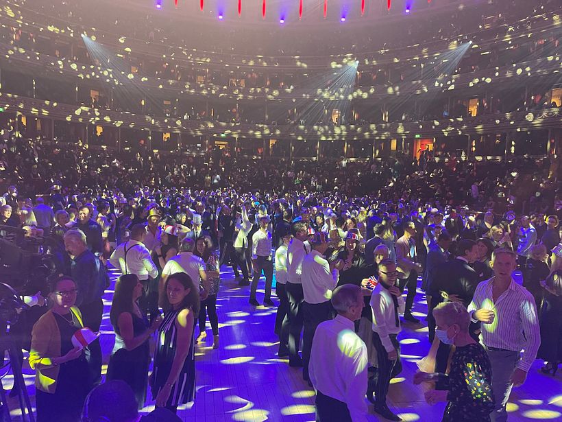 While the judges double check their marks, the audience get to dance too.