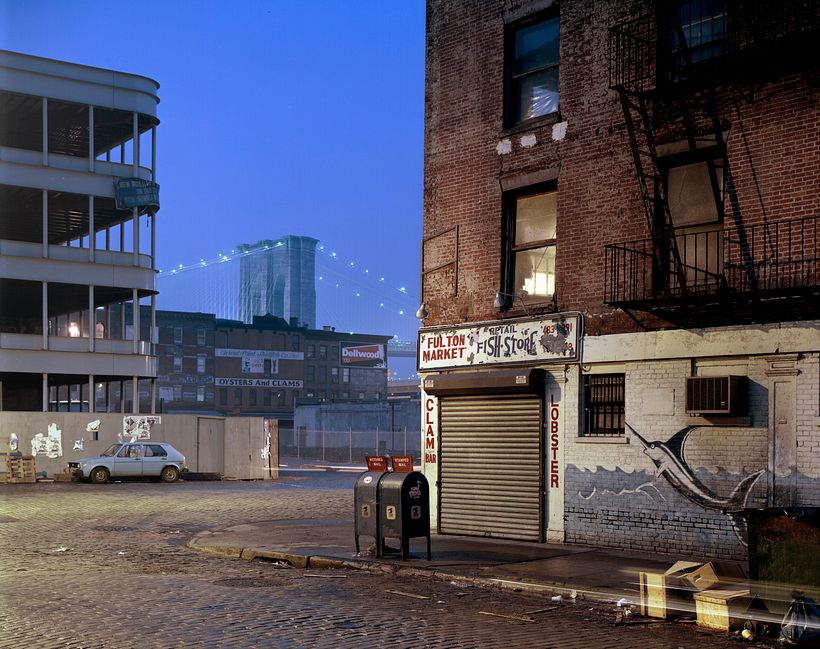 Fulton and Fronts Streets, South Street Seaport NYC 1982