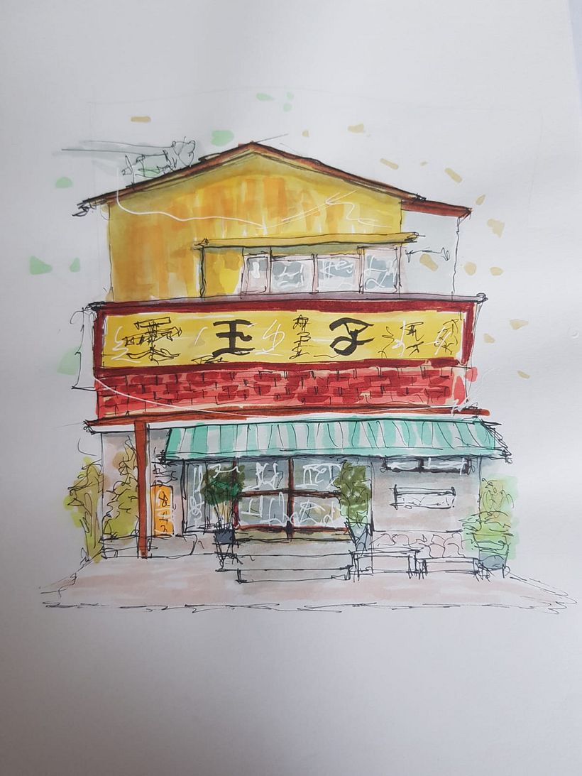 Mi proyecto del curso: Dibujo arquitectónico expresivo con marcadores de colores 2