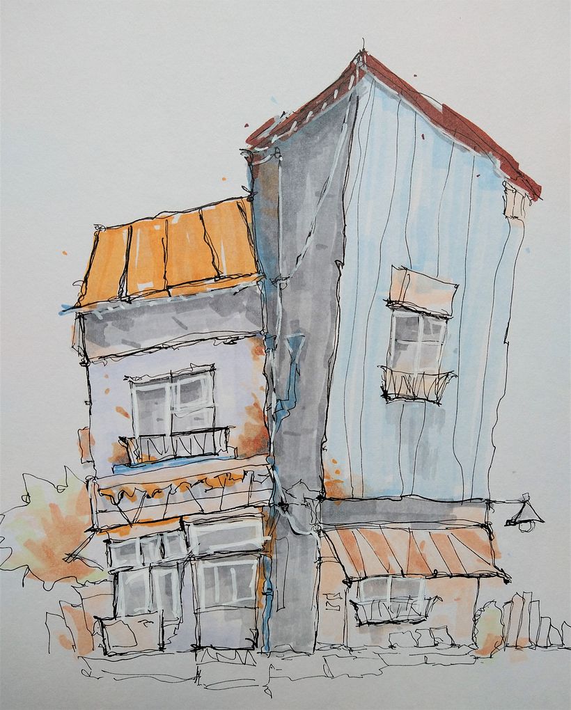 My project for course: Expressive Architectural Sketching with Coloured Markers 1