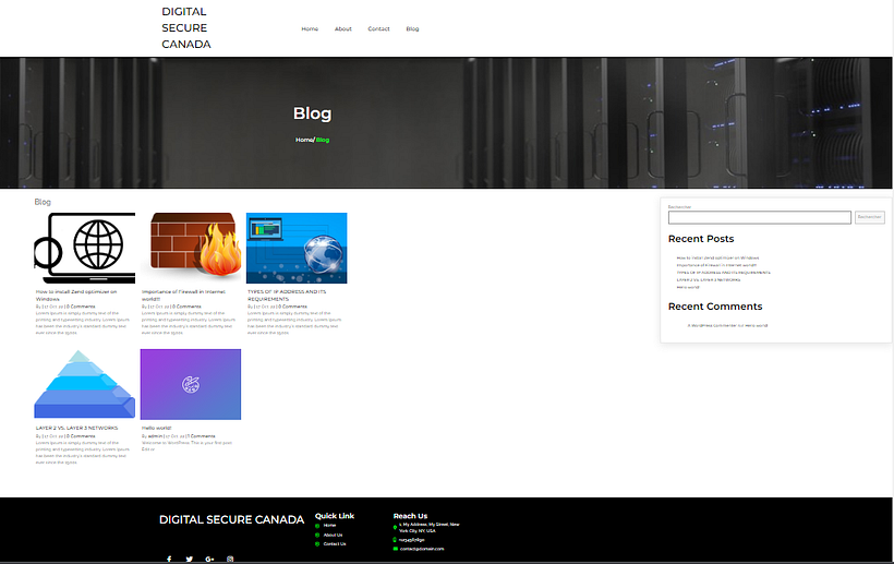 Mon projet du cours : Création d’un site professionnel avec WordPress 5