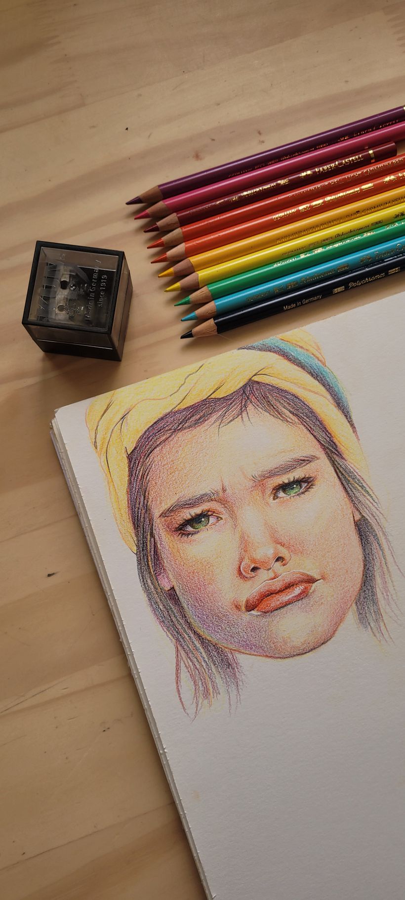 Retrato com lápis de cor - Traditionelle Illustration