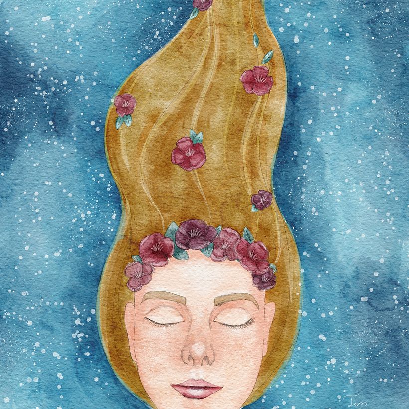 My project for course: Watercolor Techniques for Dreamlike Illustrations 1