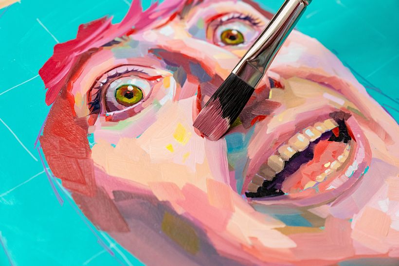 Big brushes to build planes first/Primero pinceles grandes para construir planos