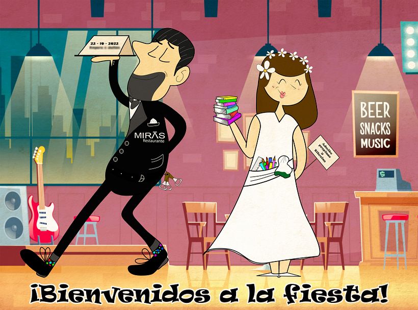 Fiesta de Boda A-1 - Illustration traditionnelle