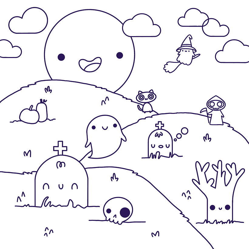 Becky Cas' procreate process includes one line art layer. Here is mine.