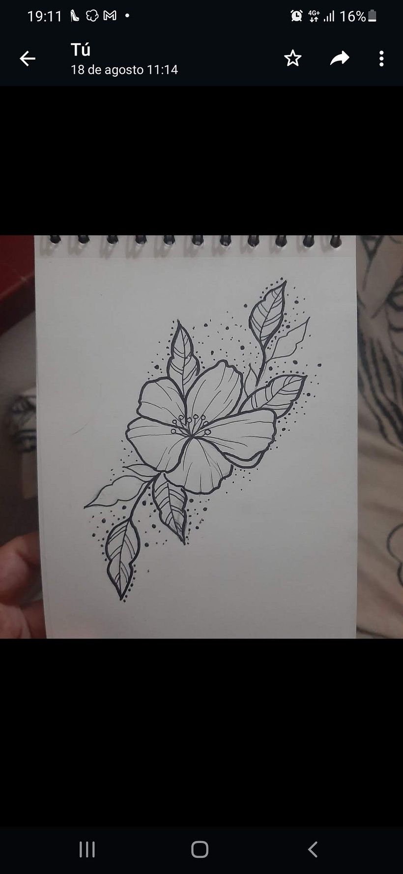 Mi proyecto del curso: Tatuaje botánico con puntillismo 3