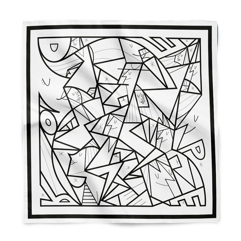 Ale Giorgini scarf, a fashion tribute to Fortunato Depero