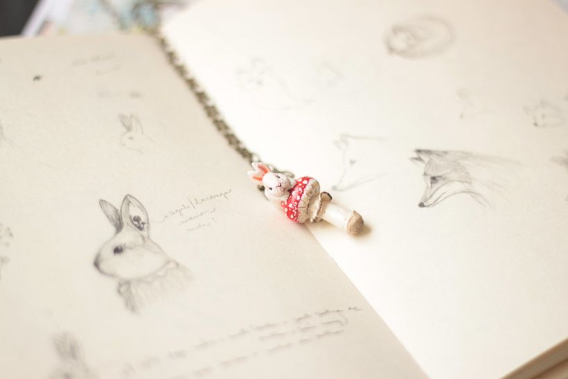 Colar de coelhinho em Polymer Clay 1