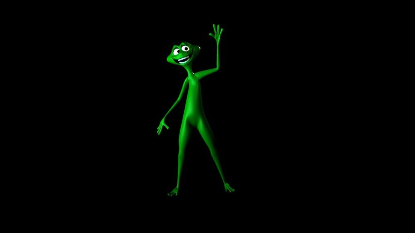 Camaleão - Meu projeto do curso: Rigging: articulação corporal de um personagem 3D 2