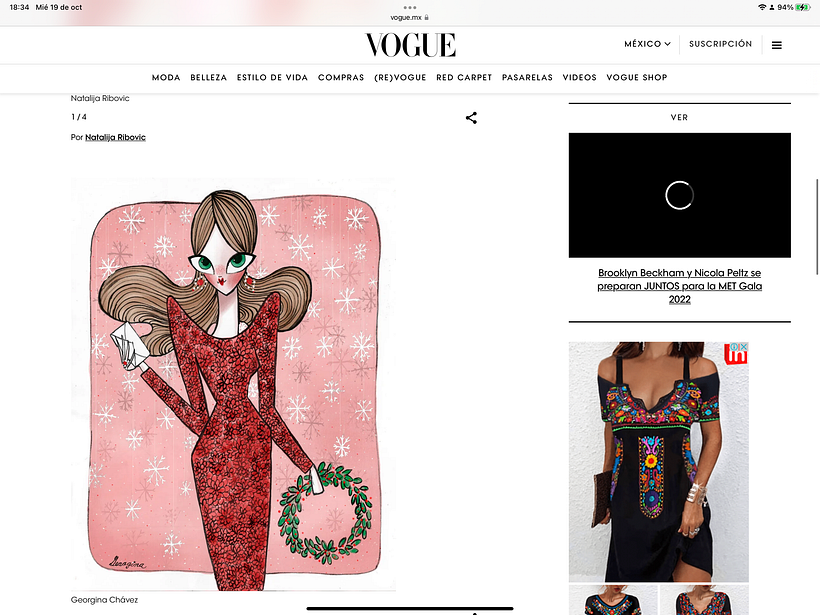 Tarjeta de navidad para Vogue 2