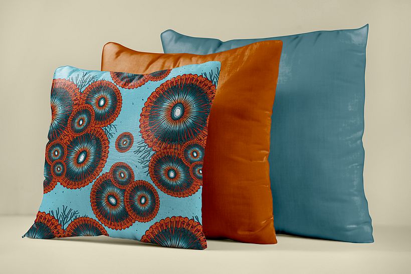 COJINES CON PATTERN OCEAN 