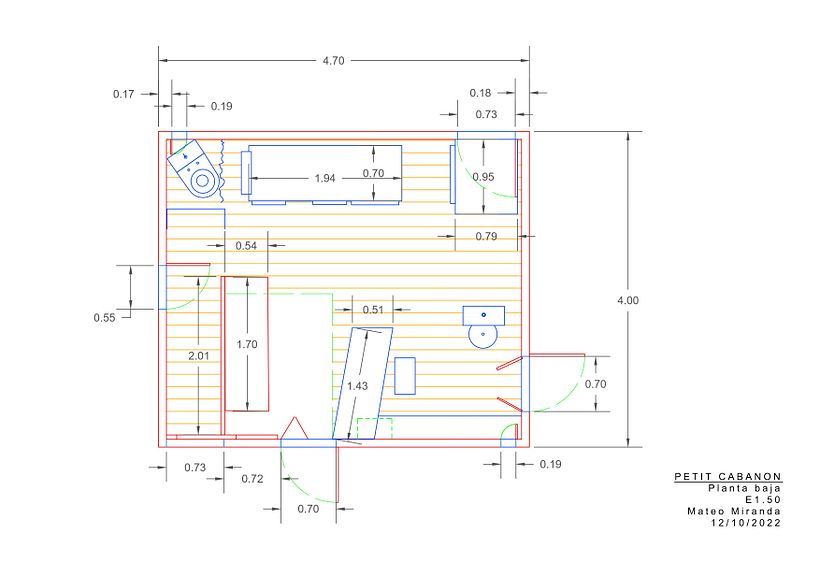 Mi proyecto del curso: Introducción al dibujo arquitectónico en AutoCAD 1