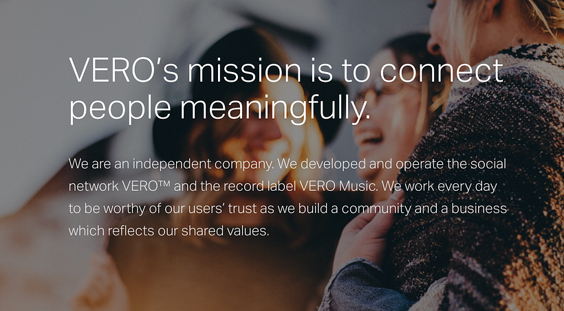 Declaración de principios de Vero.