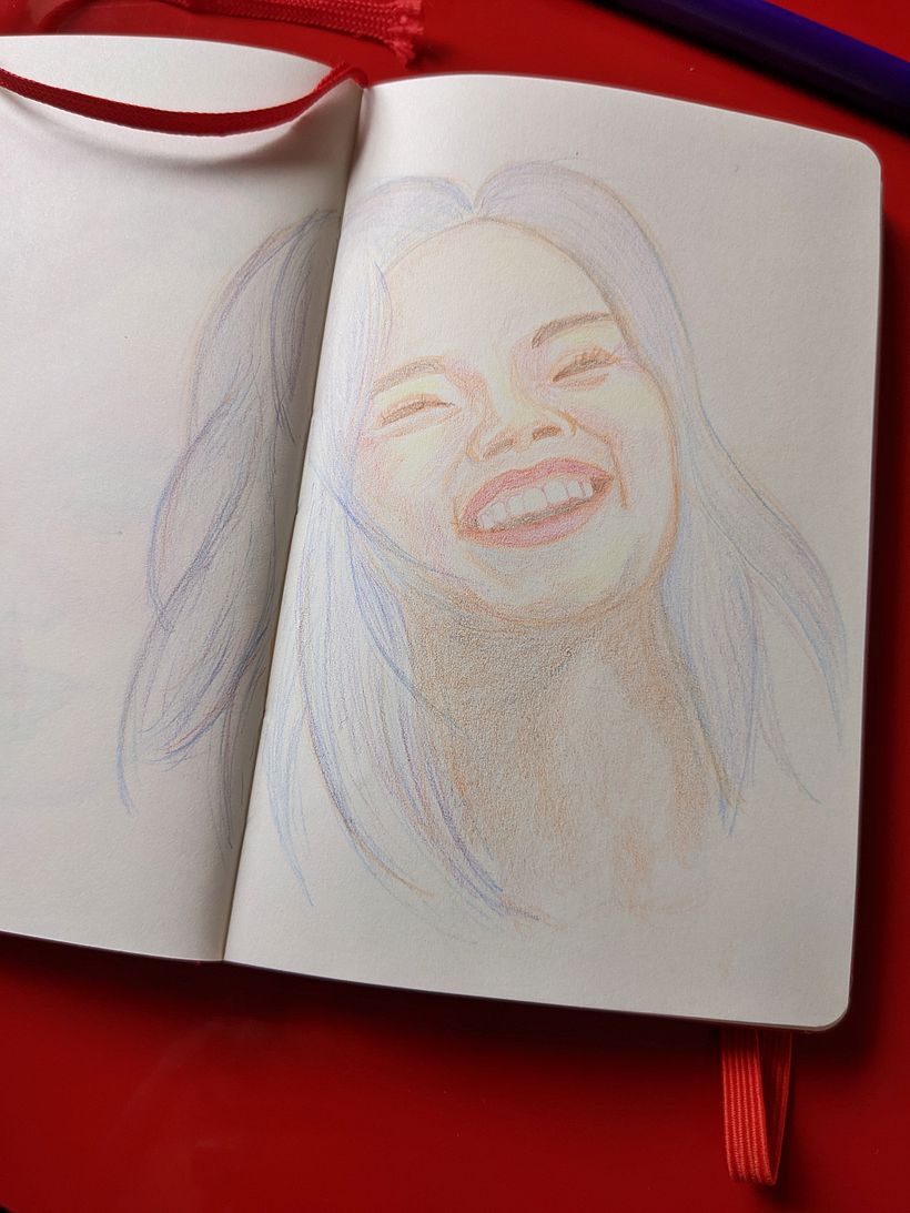Il mio progetto del corso: Ritratti vivaci con matite colorate 2