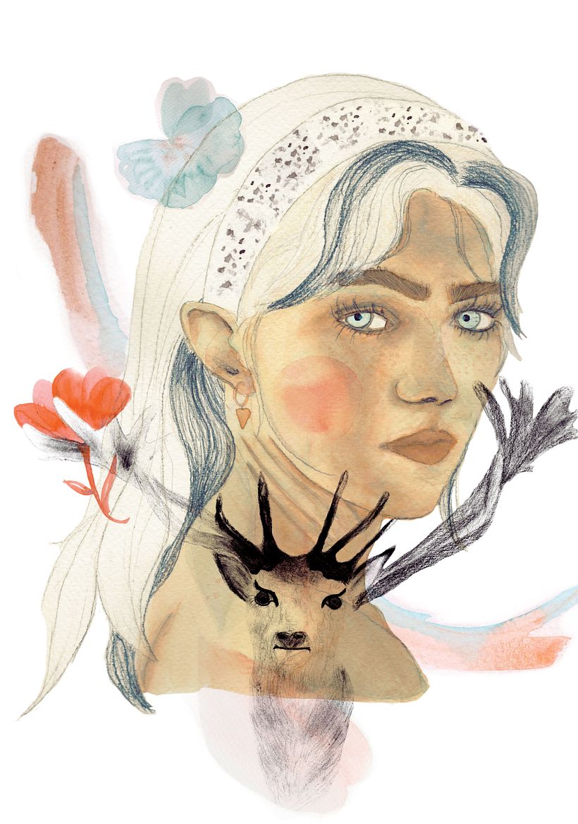 My project for course: Illustrated Portrait in Watercolor 4