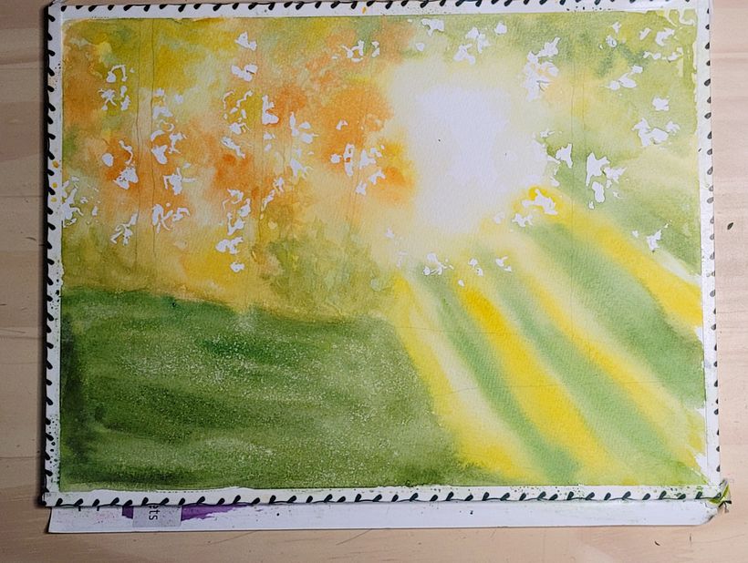 Meu projeto do curso: Paisagens de sonhos com aquarela: pintura com luz - Ilustración tradicional