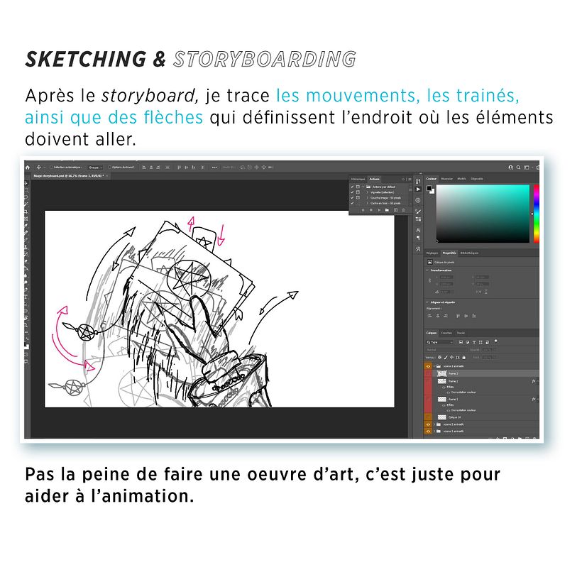 Mon projet du cours : Animation vectorielle de type frame par frame avec After Effects 5
