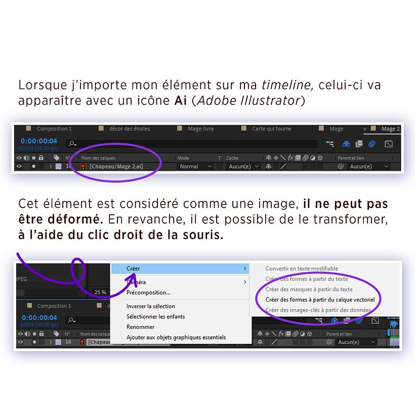Mon projet du cours : Animation vectorielle de type frame par frame avec After Effects 11