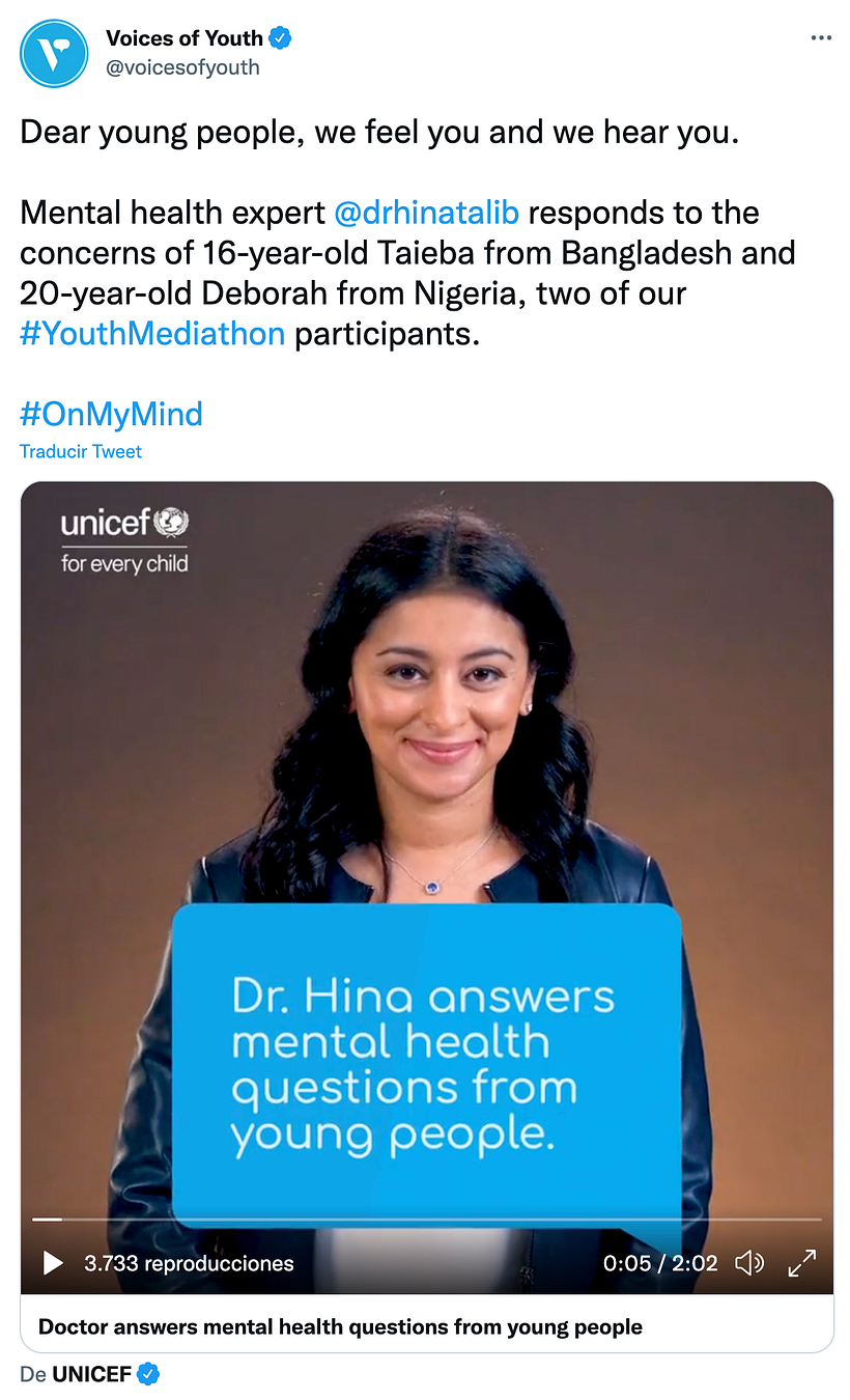 Colaboración con equipos multimedia en la elaboración de campañas en redes para elevar las voces de jóvenes activistas.