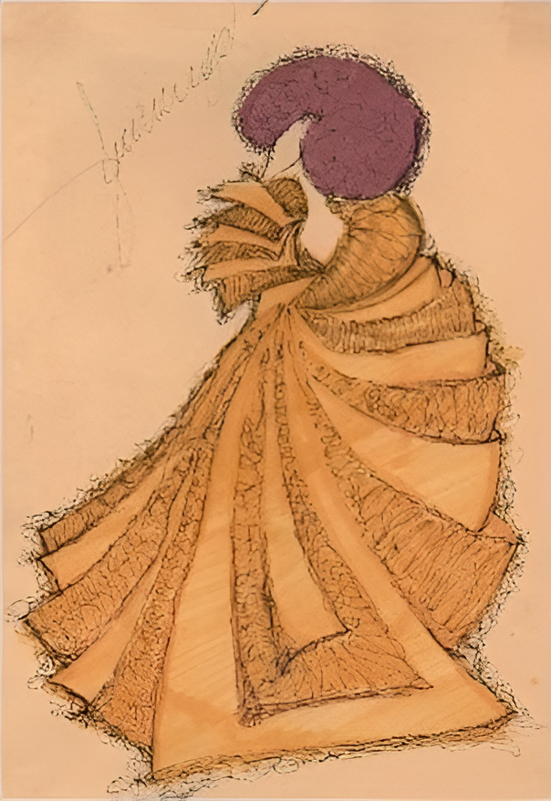 DESENHO PARA PERFORMANCE - ROUPAS DE PAPEL DE SÊDA - 1989