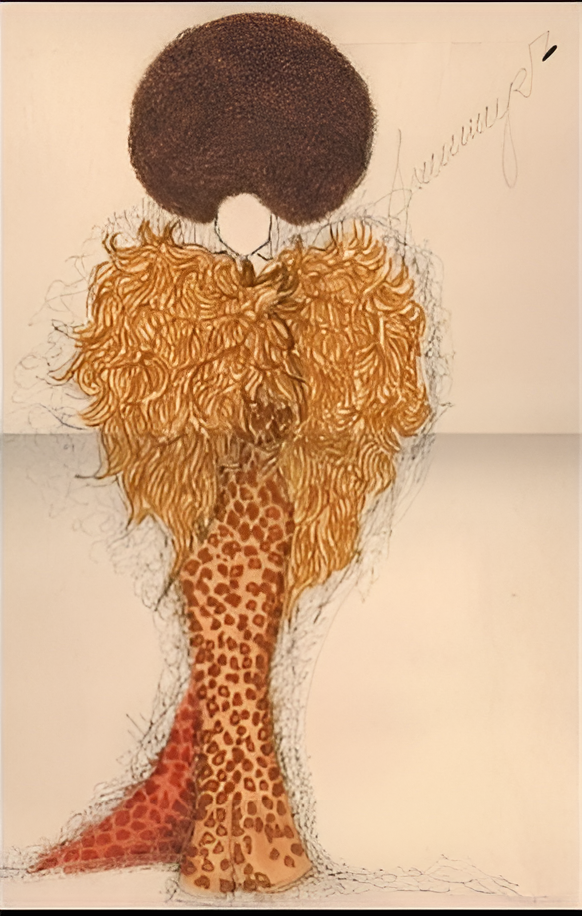 DESENHO PARA PERFORMANCE - ROUPAS DE PAPEL DE SÊDA - 1989