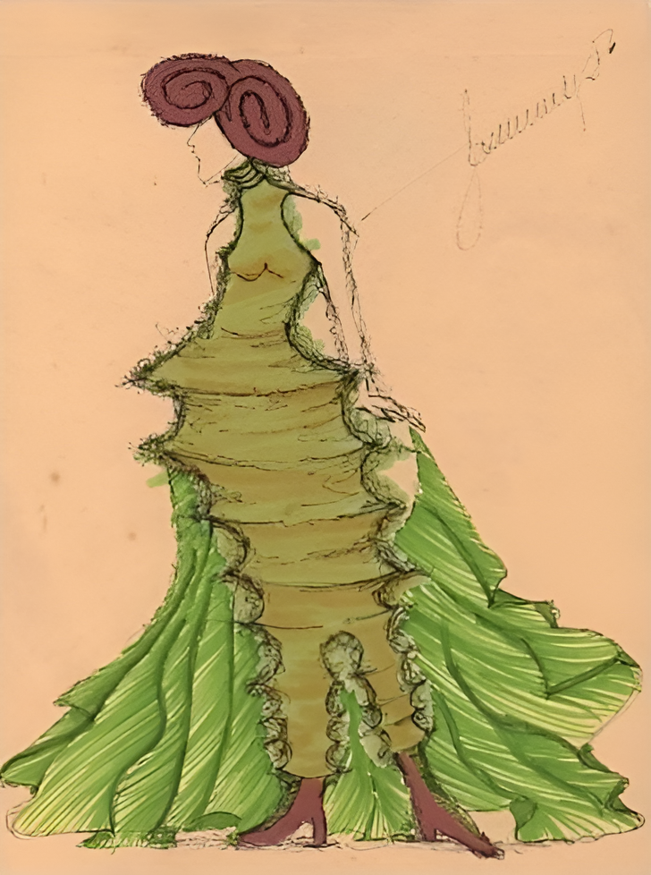 DESENHO PARA PERFORMANCE - ROUPAS DE PAPEL DE SÊDA - 1989
