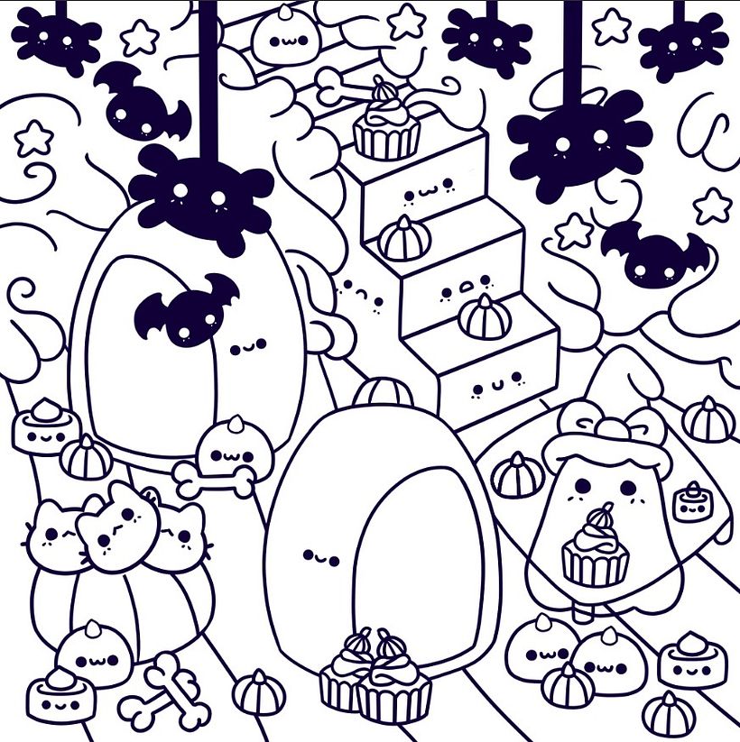 Después de organizar todo finalmente terminé mi lineart y comencé a pensar en los colores.