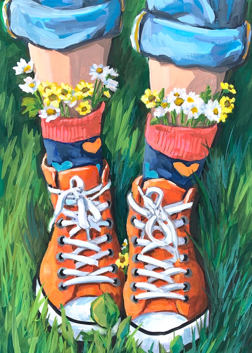 Trader Joes Converse Shoes Card