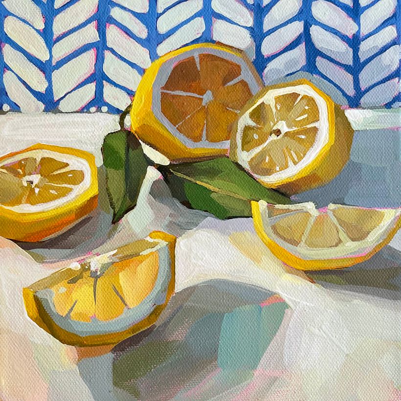 "Pucker Up" 8" x 8" acrylic on canvas