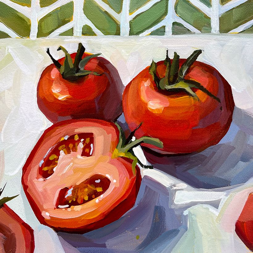 "Vine Ripe" 10" x 10" acrylic on canvas