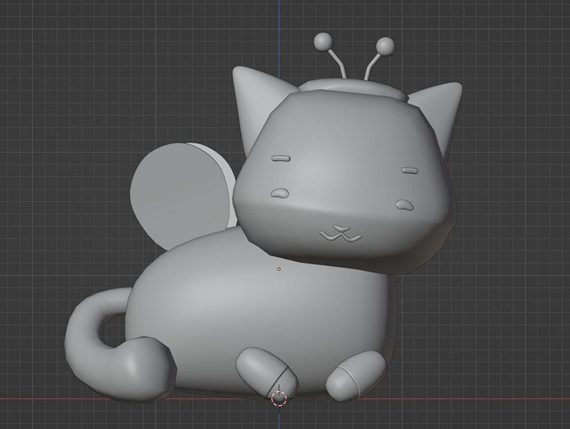O modelo 3D foi criado com a ajuda de modificadores
