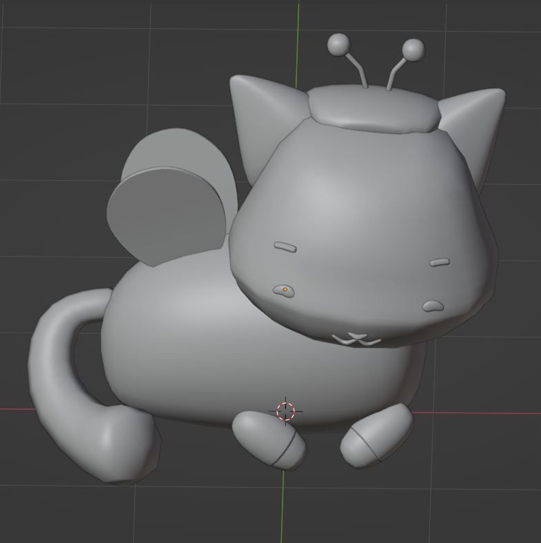O modelo 3D foi criado com a ajuda de modificadores