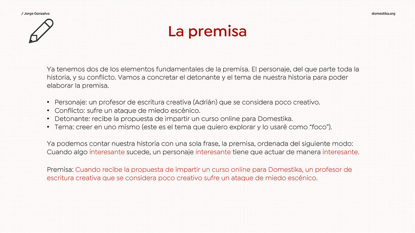 La premisa que finalmente he elegido para mi proeyecto final.