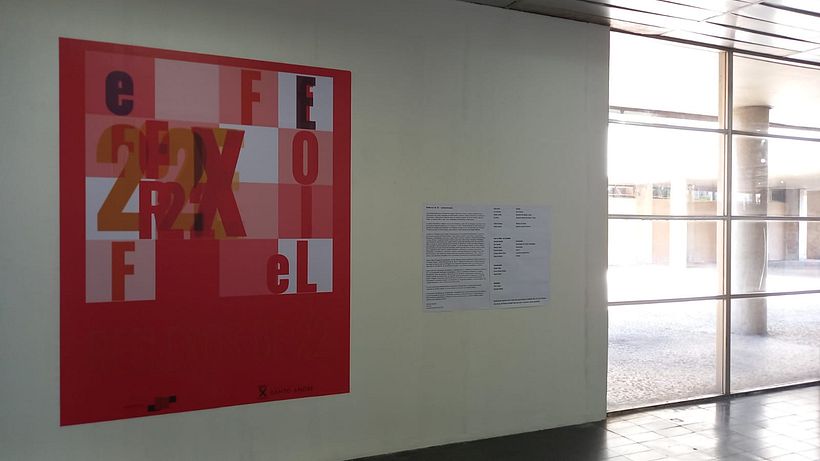Logotipo aplicado na parede do Salão de Exposições do Paço Municipal de Santo André