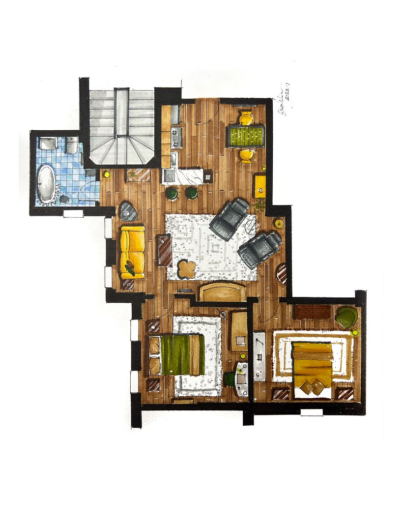 From FRINDS TV series (Joey & Chandler apartment) 