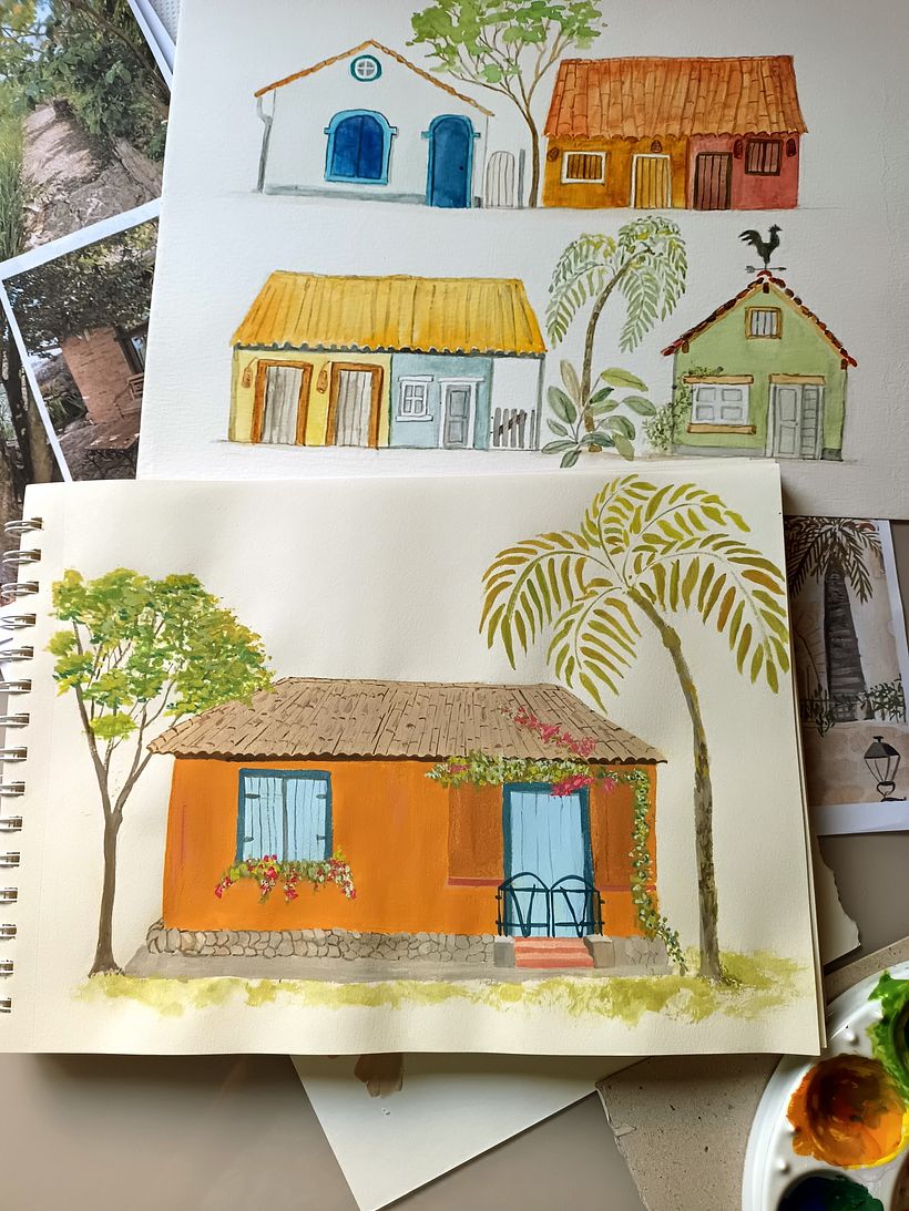 Meu projeto para o curso Técnicas de Guache para ilustração em Sketchbook 3